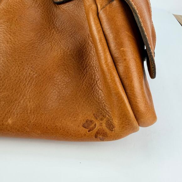 Patricia Nash tan brown leather Slouchy Satchel Hobo shoulder bag purse Boho - Picture 8 of 13